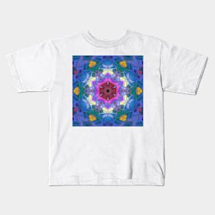 Mosaic Mandala Flower Kids T-Shirt